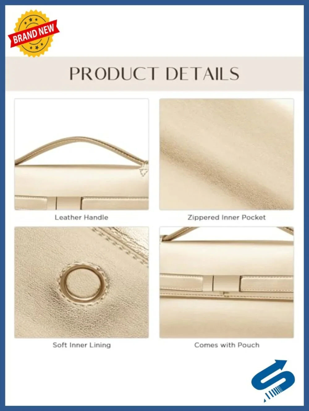 Faux Leather Top Handle Clutch for Women Party Evening Bag